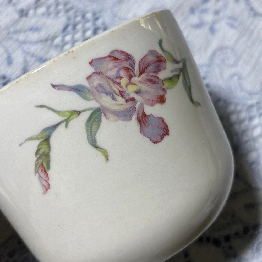 Vintage Universal Potteries Cambridge Iris Pattern Mixing Bowl 5 In 1 Pint